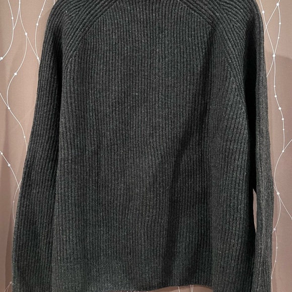 UNIQLO U x LEMAIRE Premium Lambswool Ribbed Crew Neck Sweater Dark Gray Size L - Picture 5 of 6